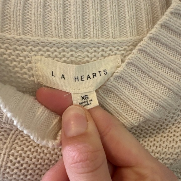 Pacsun Cream Ribbed Women's Sweater - Picture 3 of 4